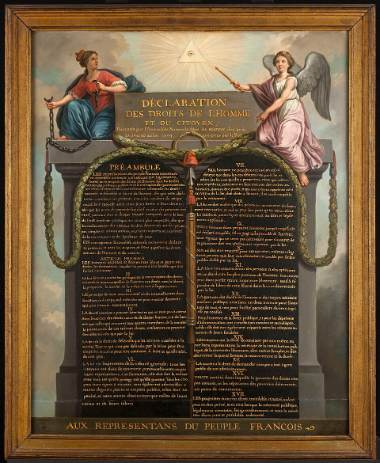 La Déclaration des droits de l'homme et du citoyen de 1789, peinte par Jean-Jacques Le Barbier